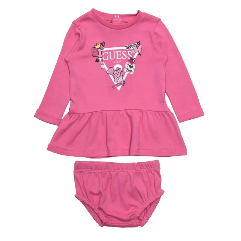 GUESS LS INTERLOCK DRESS + PANTIES