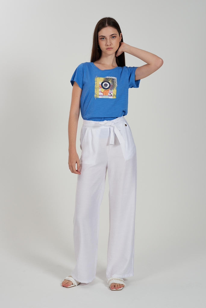 YES ZEE T-SHIRT DONNA SCOLLO A MADONNA, M/C