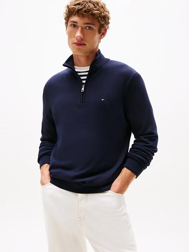 TOMMY HILFIGER ESSENTIAL COTTON ZIP