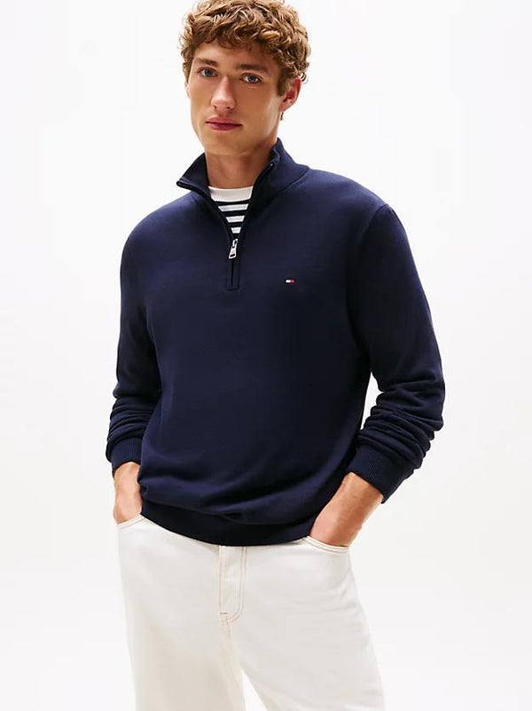TOMMY HILFIGER ESSENTIAL COTTON ZIP