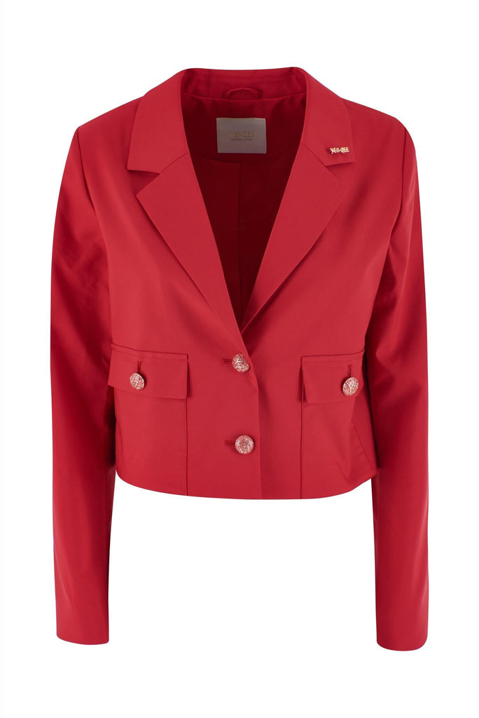 YES ZEE GIACCA CROP DONNA, TASCHE APPLICATE