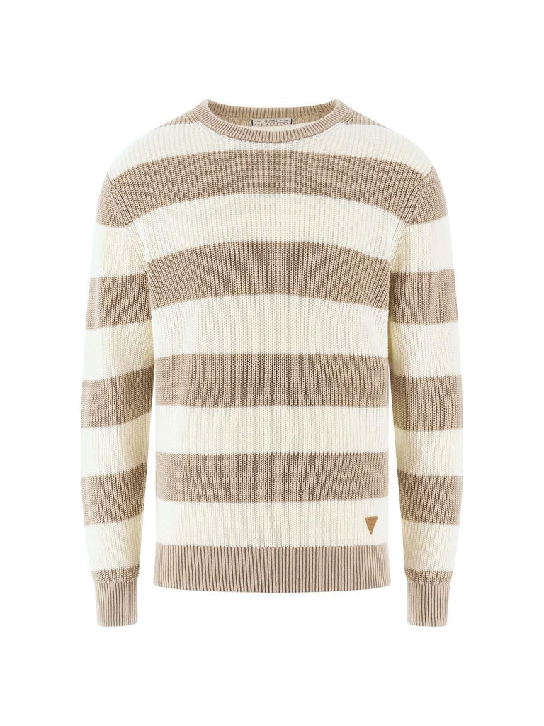 GUESS HERBIE CN RIBBED WASHED SWEATE