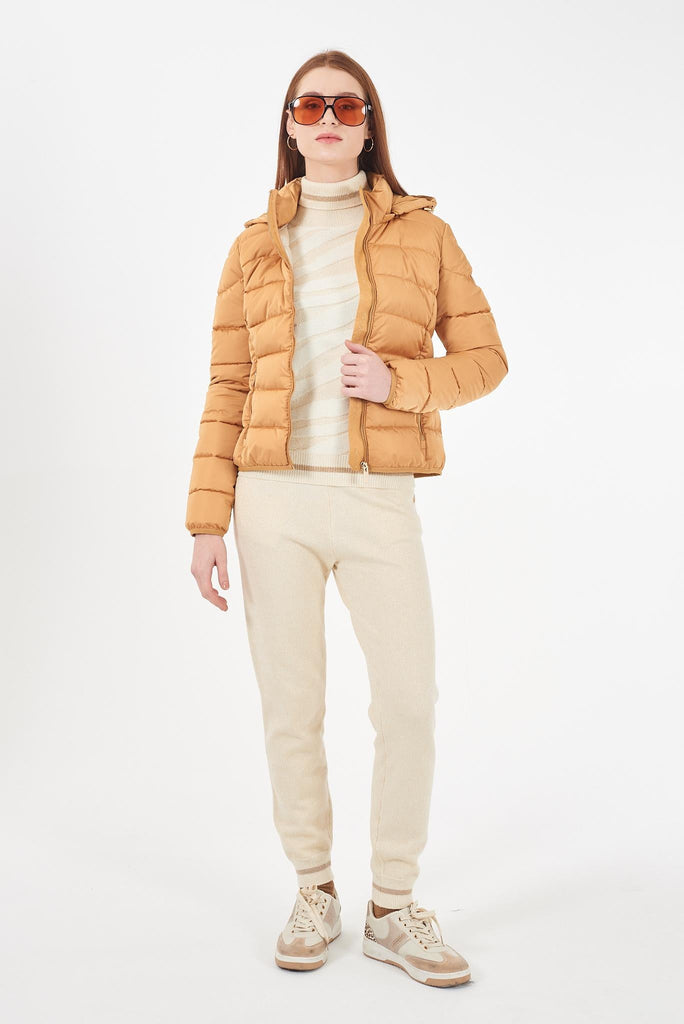 YES ZEE GIUBBINO DONNA TRAPUNTATO CON CAPPUCCIO