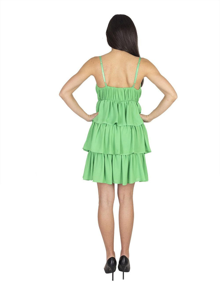 ARTIGLI ABITO CORTO A BALZE SOVRAPPOSTE