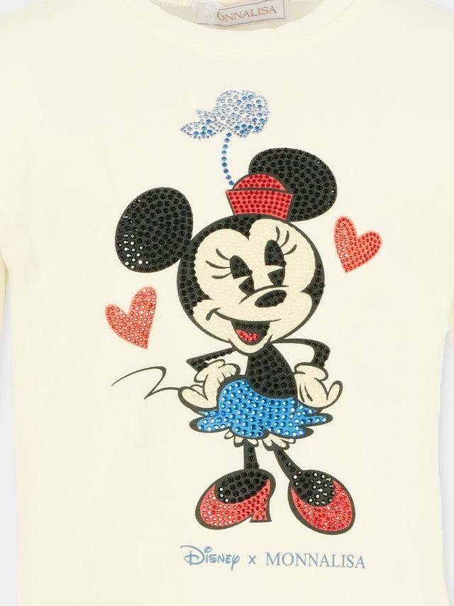 MONNALISA T-SHIRT STRASS MINNIE JER