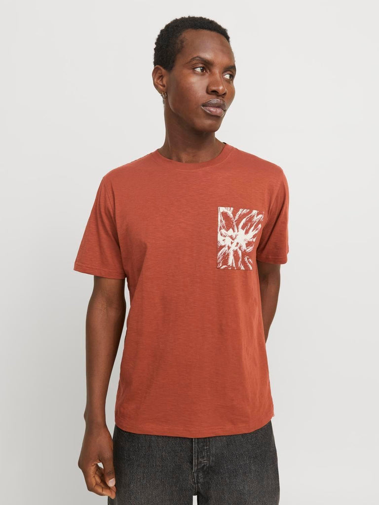JACK AND JONES JORSPLIT AOP POCKET TEE SS CREW NECK