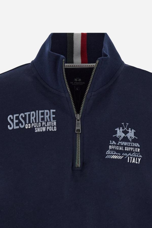 LA MARTINA MAN HALF ZIP SWEATSHIRT HEAVY