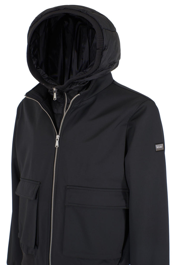 YES ZEE GIUBBINO UOMO BOMBER CON FINTO GILET STACCABILE