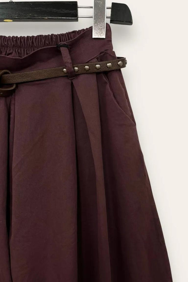 LOVEme Pantalone a pieghe, elastico retro vita