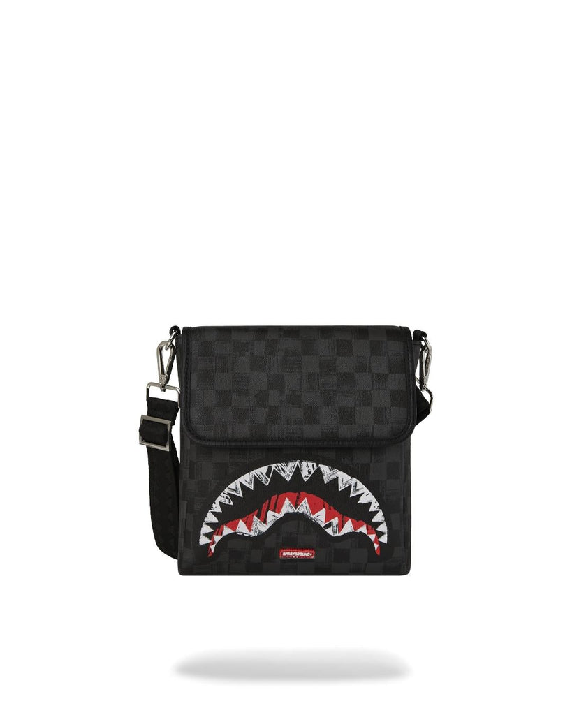 SPRAYGROUND SCRIBBLE SHARK MESSENGER BAG