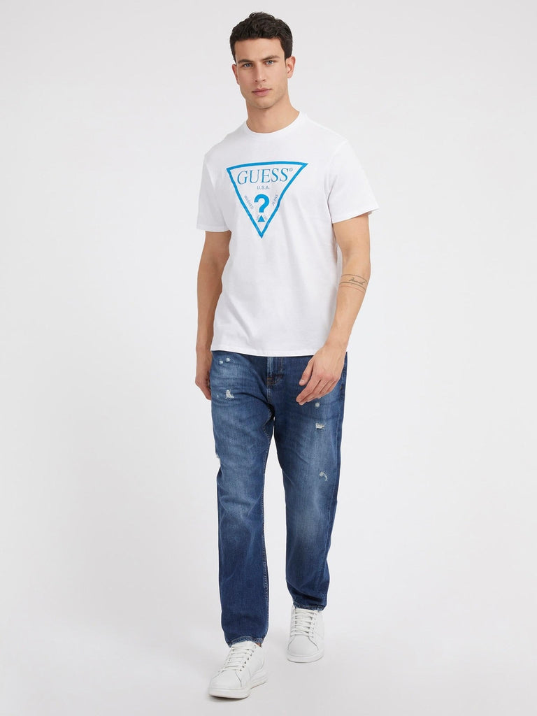 GUESS SS BSC REFLECTIVE LOGO TEE