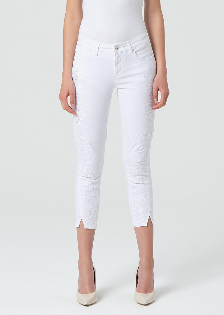 FRACOMINA BULL DENIM EMBROIDERED SHAPE UP BET