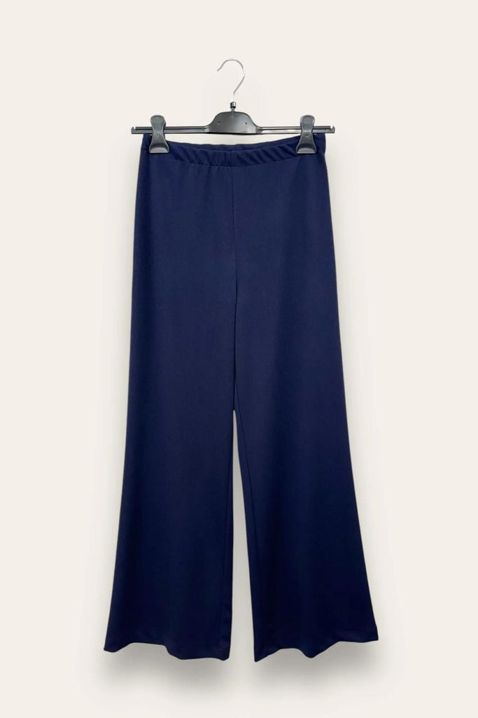 LOVEme Pantalone a palazzo in crepe, zip sul fianco