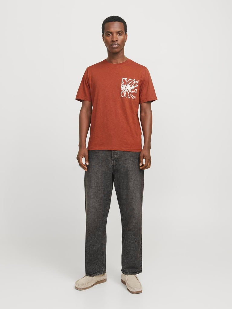 JACK AND JONES JORSPLIT AOP POCKET TEE SS CREW NECK