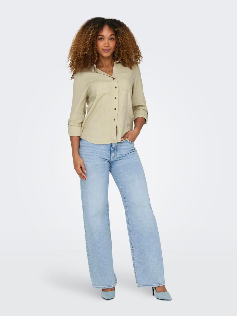 ONLY ONLYASMIN-CARO L/S LINEN SHIRT PNT NOOS