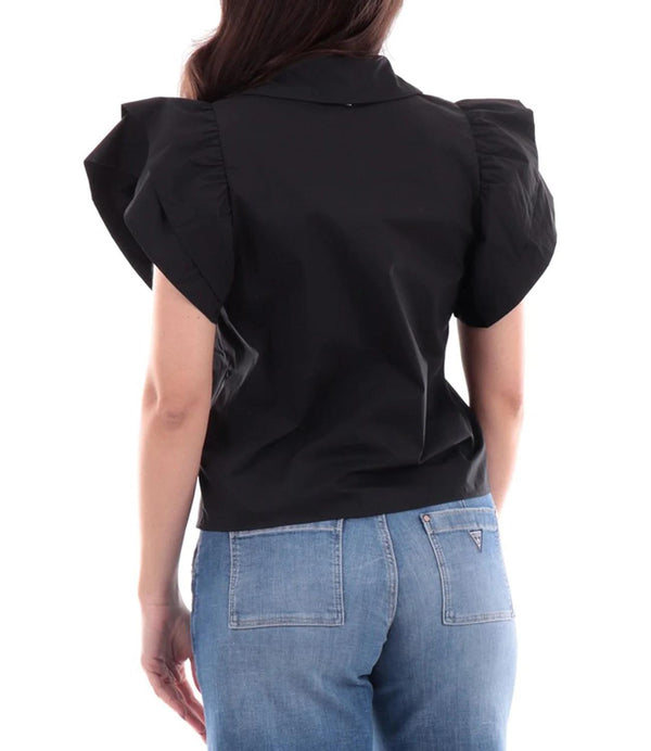 YES ZEE CAMICIA DONNA MANICHE A FARFALLA