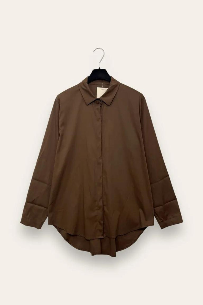 LOVEme Camicia over in tinta unita