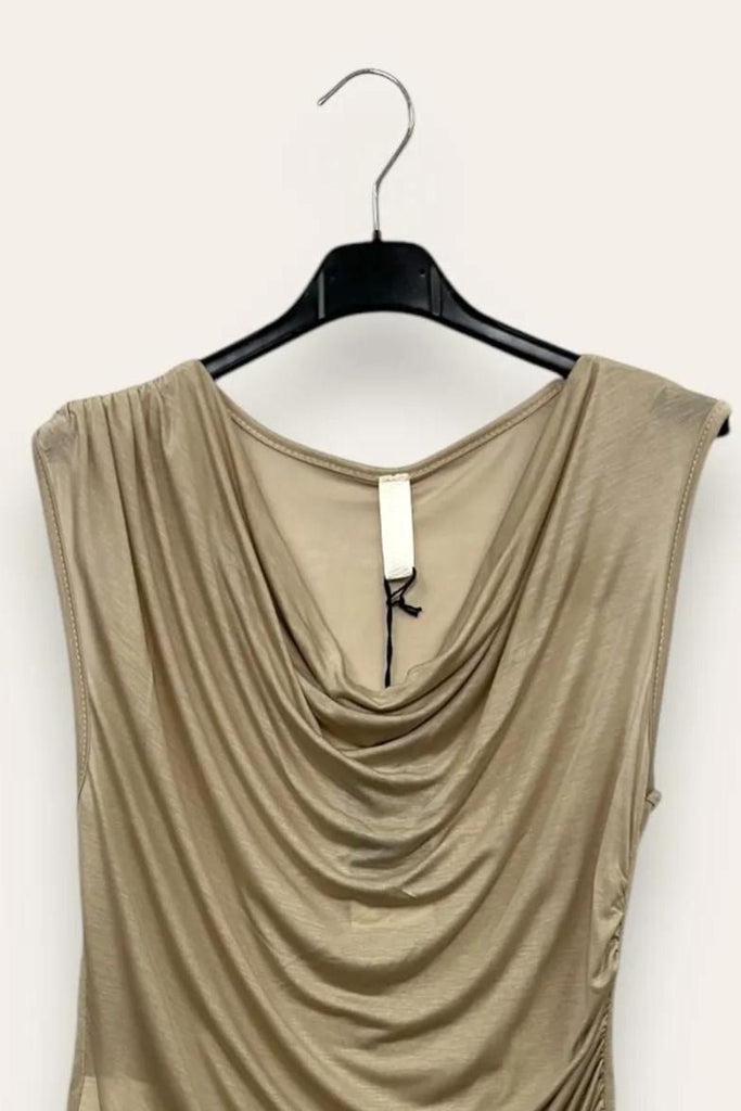 LOVEme Canotta con scollo morbido e drappeggio sul fianco