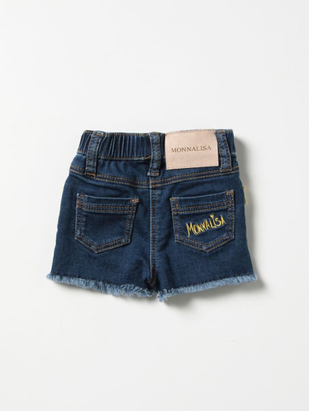 MONNALISA SHORTS JEANS CON VICHY FE