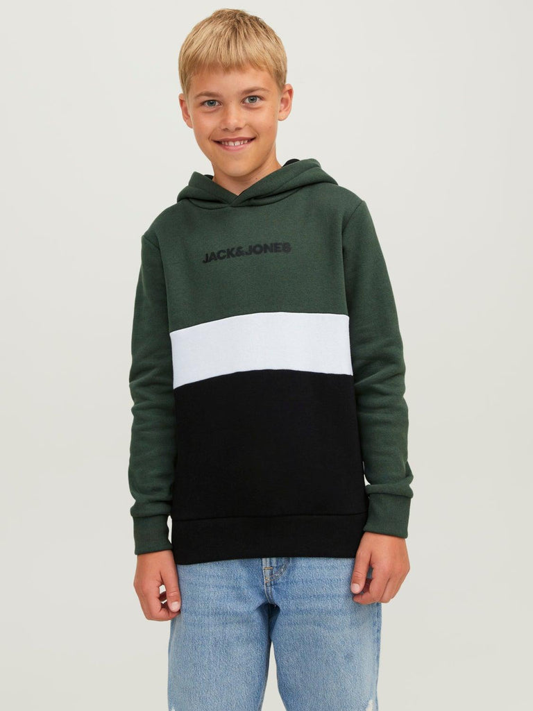 JACK JONES KIDS JJEREID BLOCKING SWEAT HOOD SN JNR