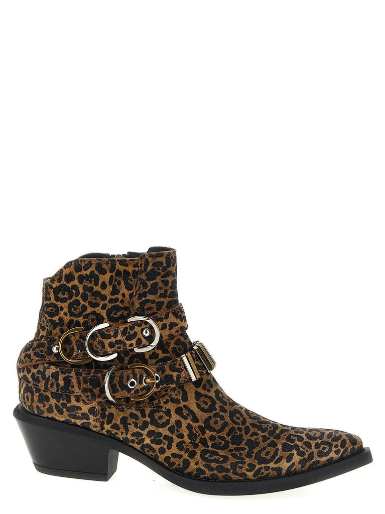 PINKO TEX 13 - ANKLE BOOT PRINTED COW SUEDE