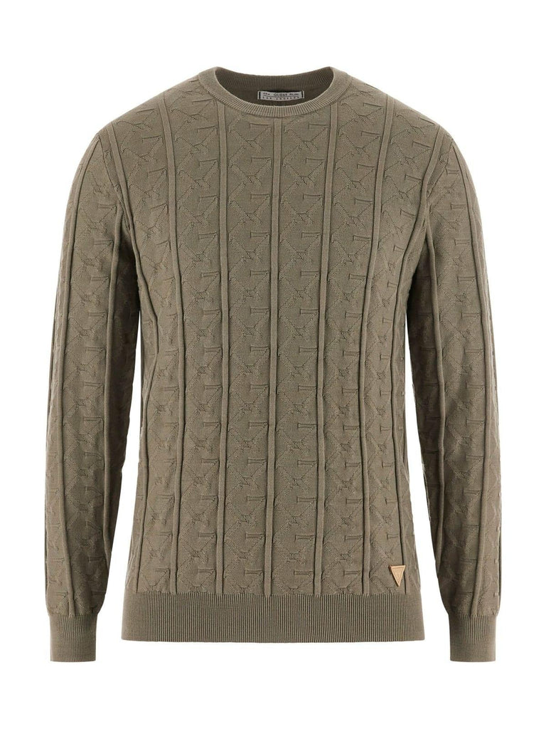 GUESS HERON CN LS MONOGRAM SWEATER
