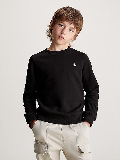 CALVIN KLEIN JEANS MONOGRAM MINI BADGE CREWNECK
