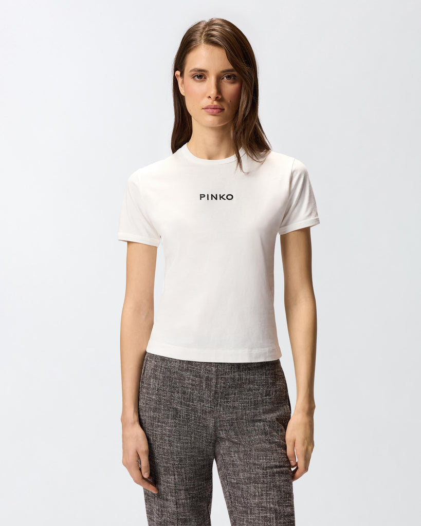 PINKO INTENSO T-SHIRT JERSEY RICAMO