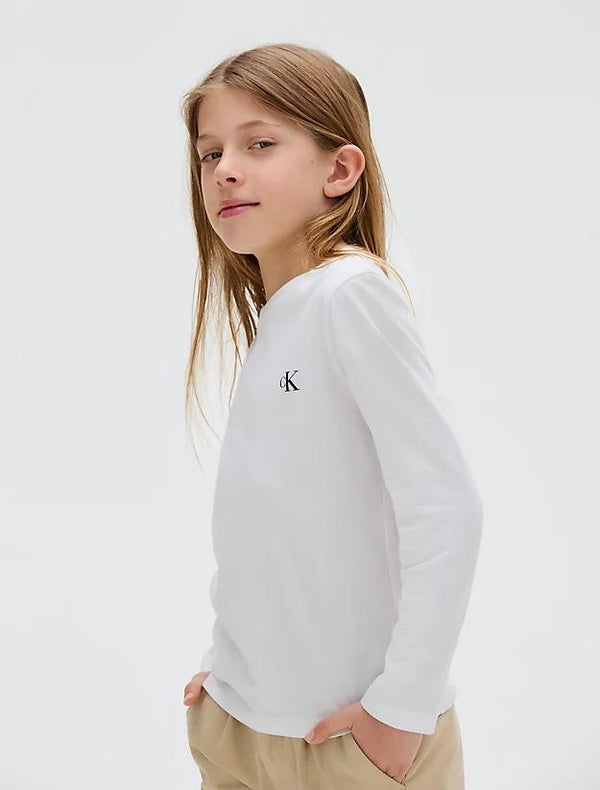 CALVIN KLEIN 2P CHEST MONO LS T-SHIRT