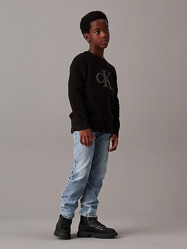 CALVIN KLEIN JEANS TOWELLING CK STITCH SWEATER