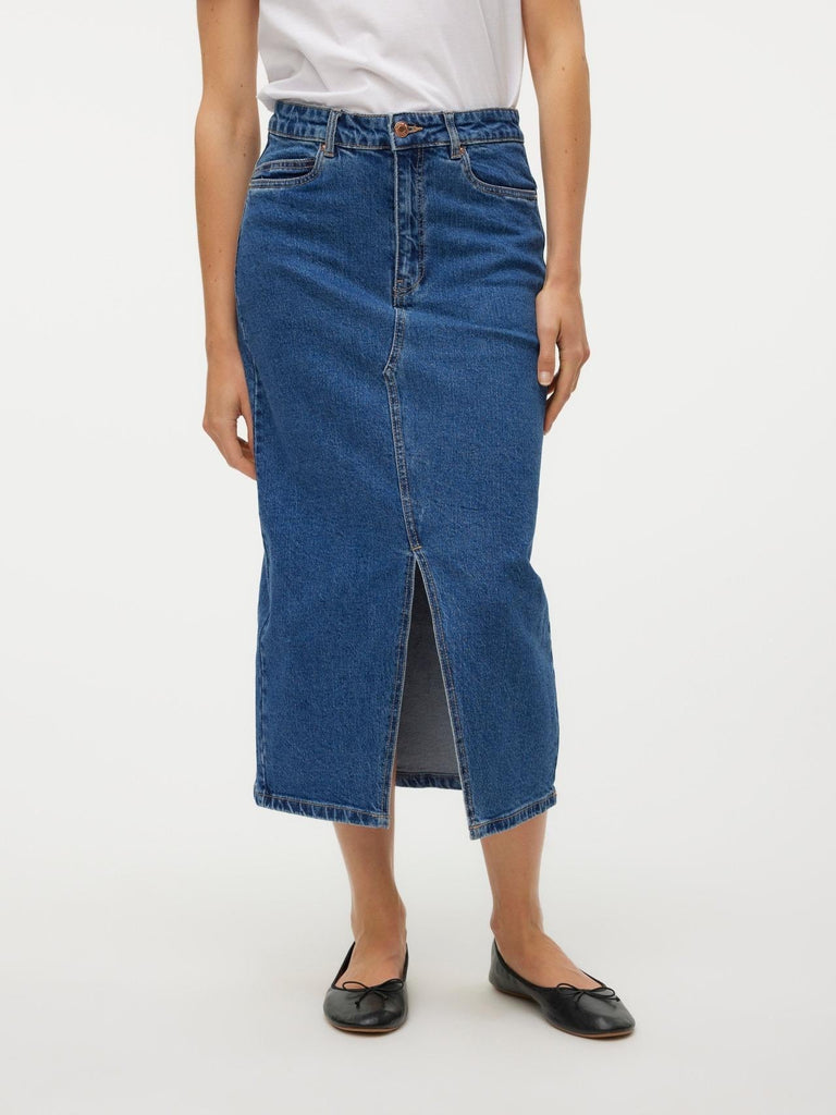 VERO MODA VMVERI HR CALF DENIM SKIRT GA MIX NOOS