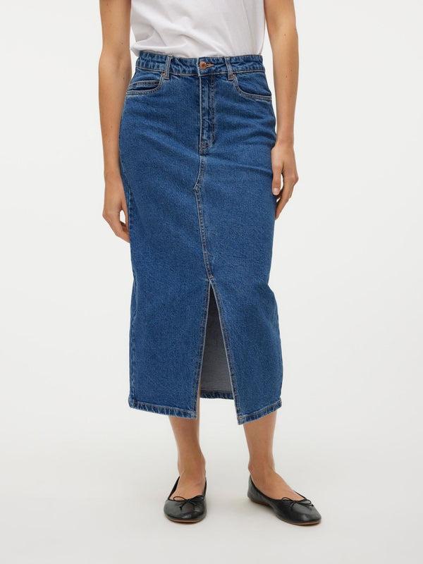 VERO MODA VMVERI HR CALF DENIM SKIRT GA MIX NOOS