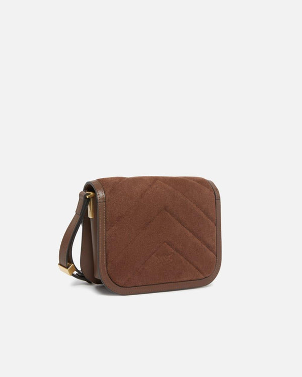 PINKO LOVE BOX BAG FL MINI SUEDE + V