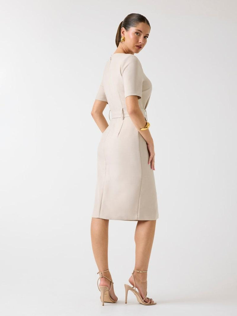 GUESS MARCIANO BESSY SLIM SS MIDI DRESS