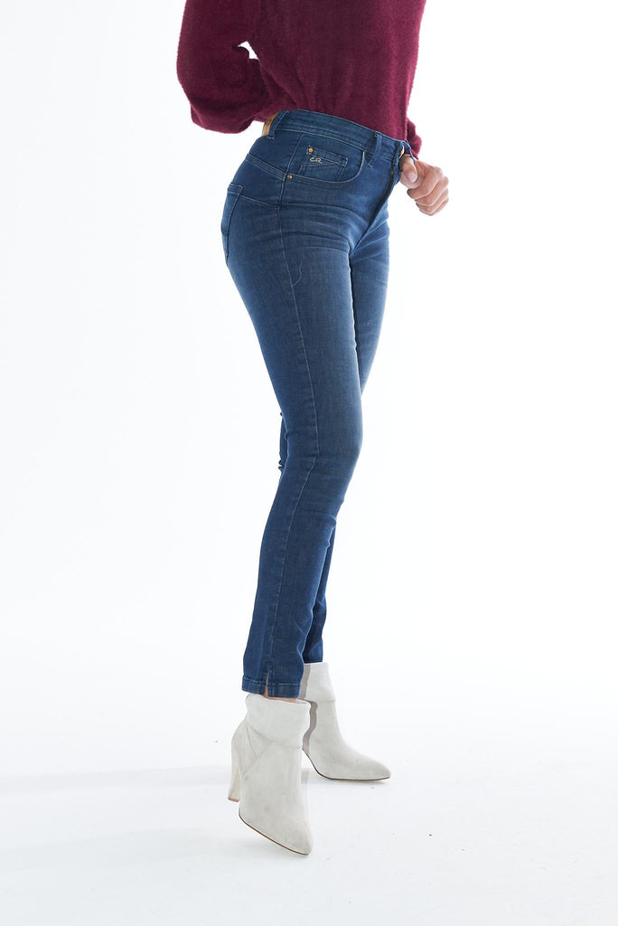 YES ZEE JEANS DONNA TIPO 5 TASCHE, PUSH UP