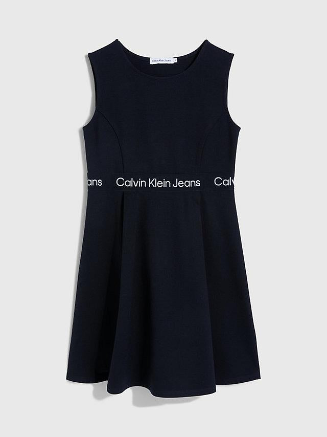 CALVIN KLEIN JEANS LOGO TAPE PUNTO SLEEVELESS DRE