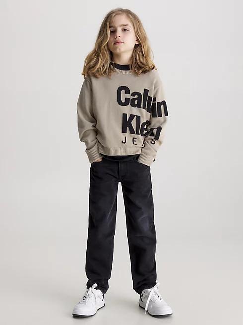 CALVIN KLEIN JEANS BLOWN-UP LOGO LAYERS SWEATER