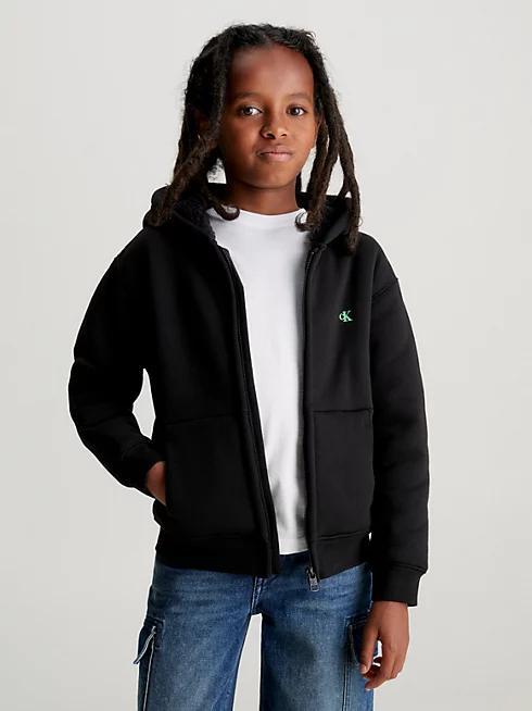 CALVIN KLEIN JEANS GLOW IN A DARK TEDDY ZIP-THROU