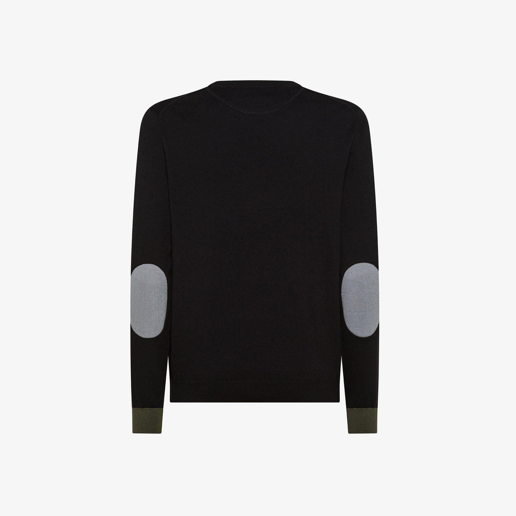 SUN68 SWEATER ELBOW CONTRAST L/S