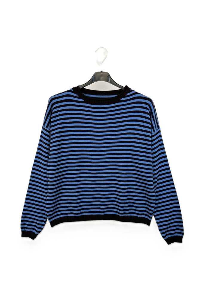 LOVEme Maglia girocollo a righe bicolore
