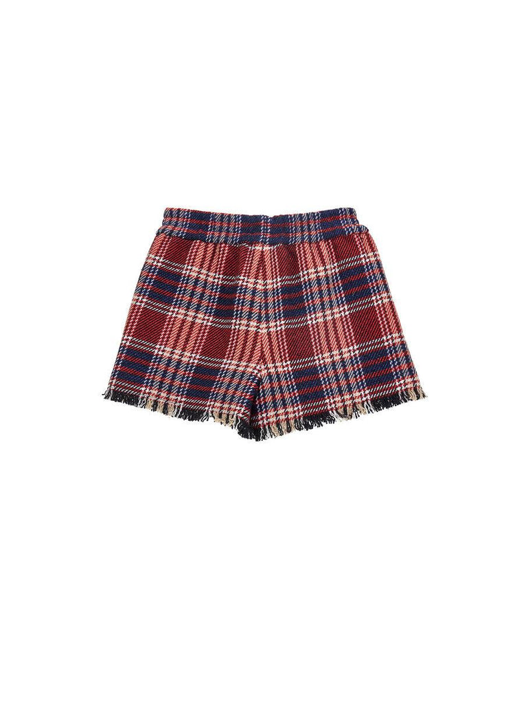 MONNALISA SHORTS TARTAN CHECK SCOZZ