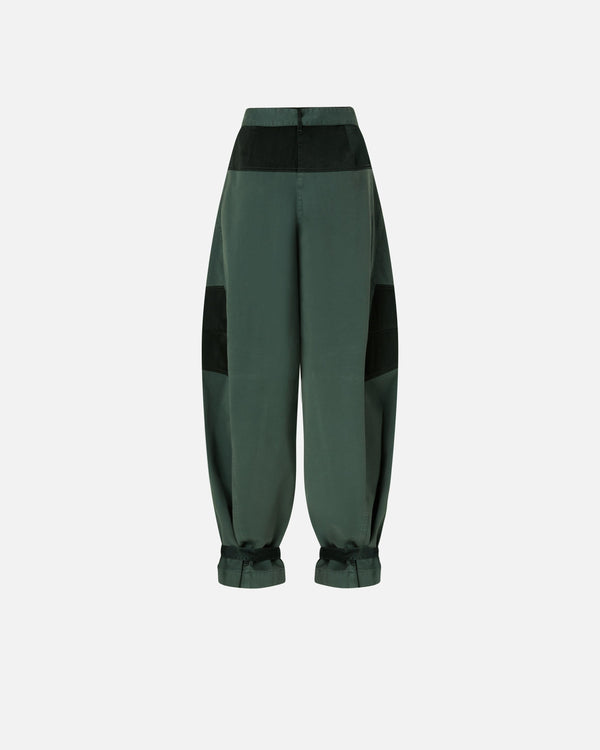 PINKO LIDIA PANTALONE COTONE E RASO