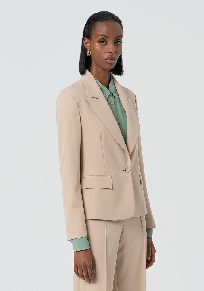 FRACOMINA SHORT TAILOR JACKET MUD