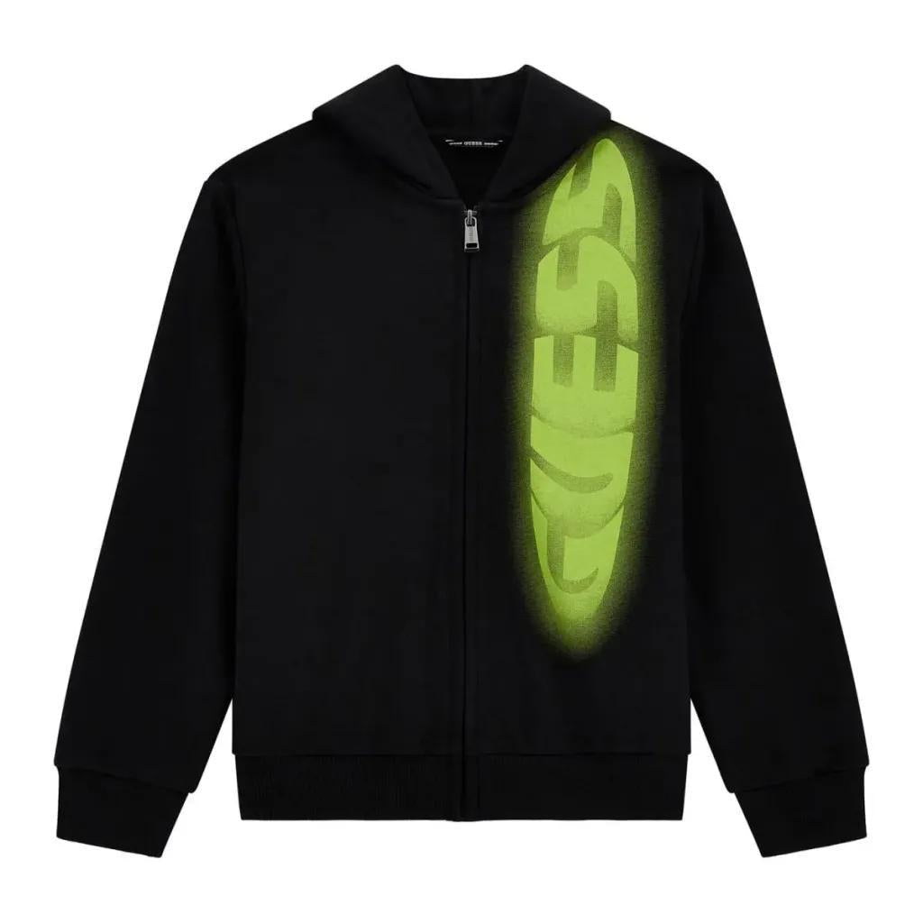 GUESS HOODED LS ACTIVE TOP W/ZIP