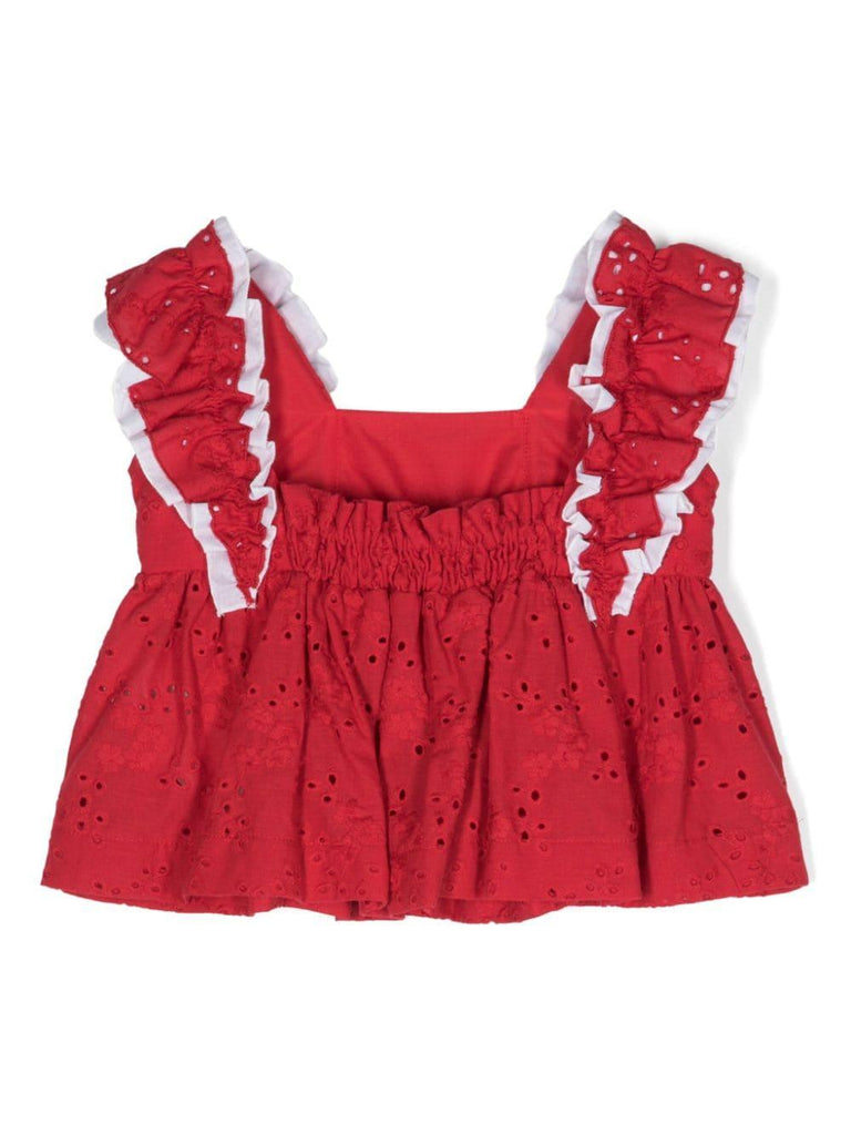 MONNALISA TOP MUSSOLA RICAMO SANGAL