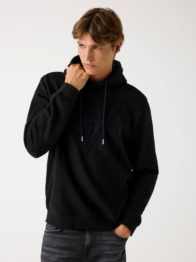GUESS TRIANGLE RAW PATCH HOODIE