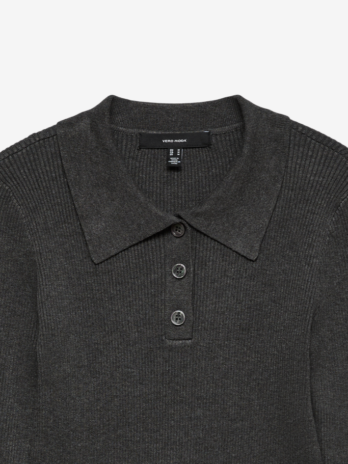 VERO MODA VMSILJERIB LS POLONECK PULLOVER NOOS