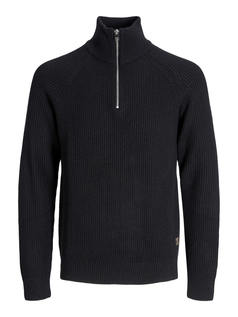 JACK AND JONES JJPANNEL KNIT HALF ZIP AW25