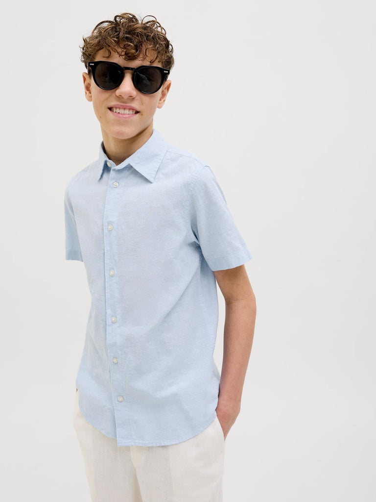 JACK JONES KIDS JJBREEZE LINEN BLEND SHIRT SS SN JNR
