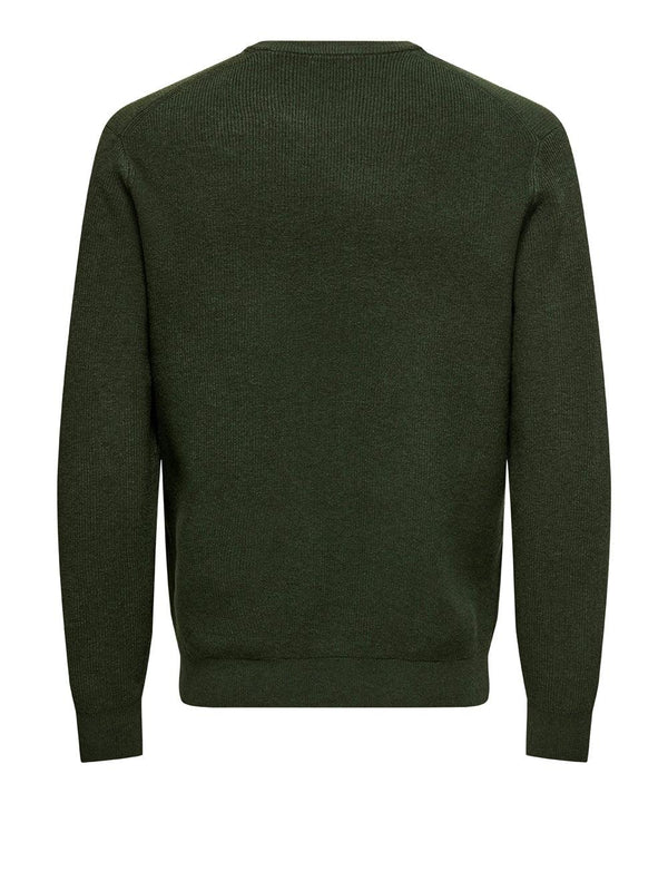 ONLY&SONS ONSALFI REG LS CREW KNIT CAMP